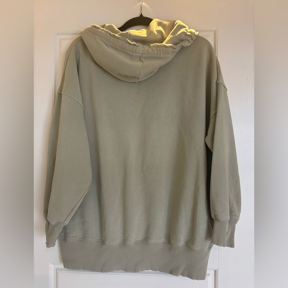 Sage green American eagle oversized zip hoodie - Picture 2 of 3
